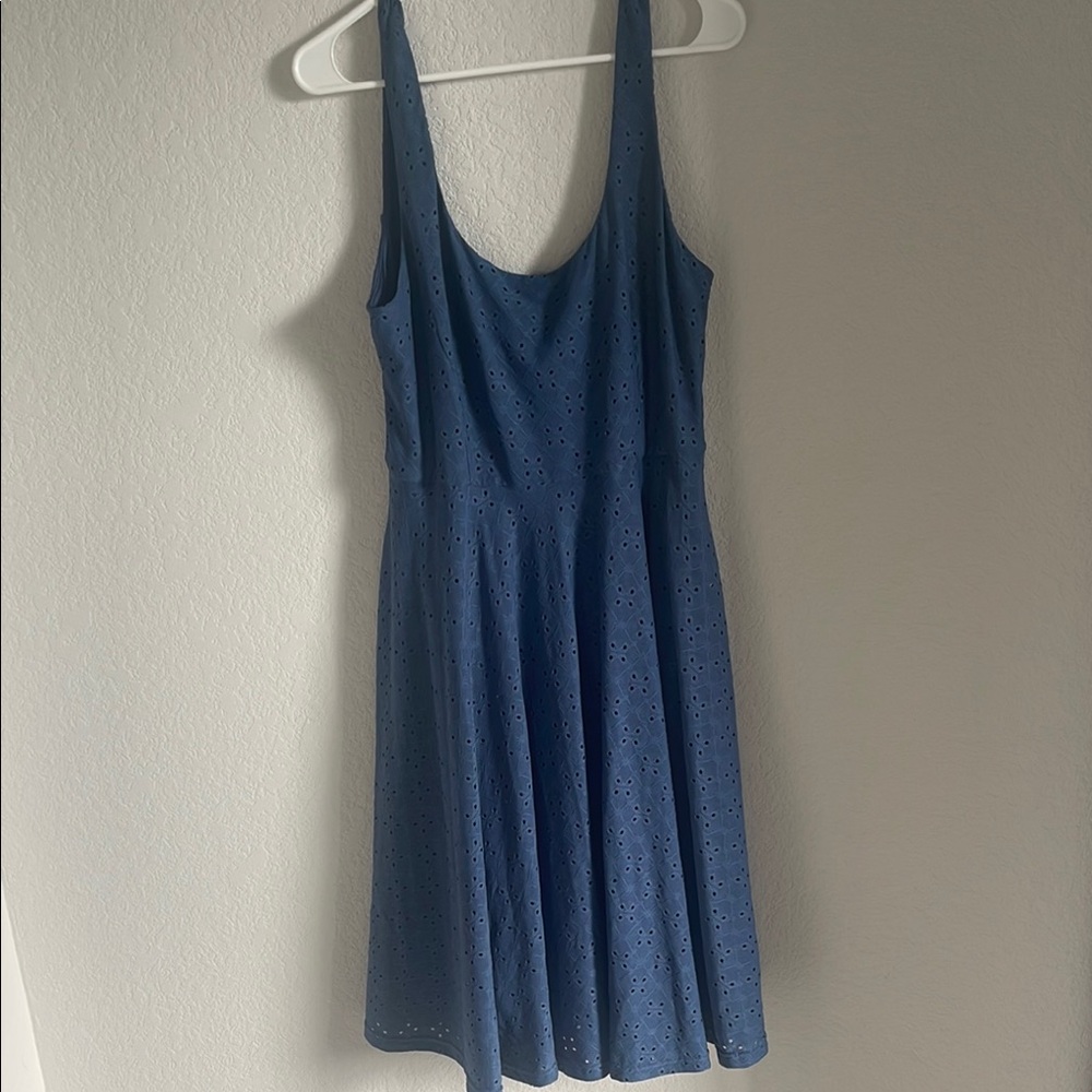 Hutch Blue Eyelet Mini Dress